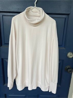 Athleta Cream Turtleneck Pullover